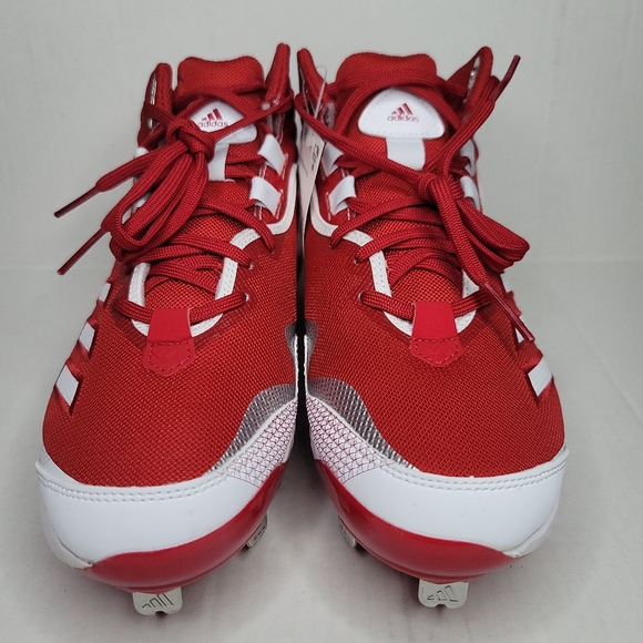 adidas Icon 6 Bounce Mid Baseball Cleats Red FV9356 Men's Size 8 New. - Picture 3 of 8